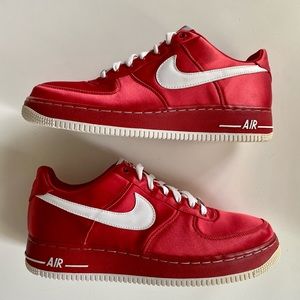NEW! Red Satin Air Force 1